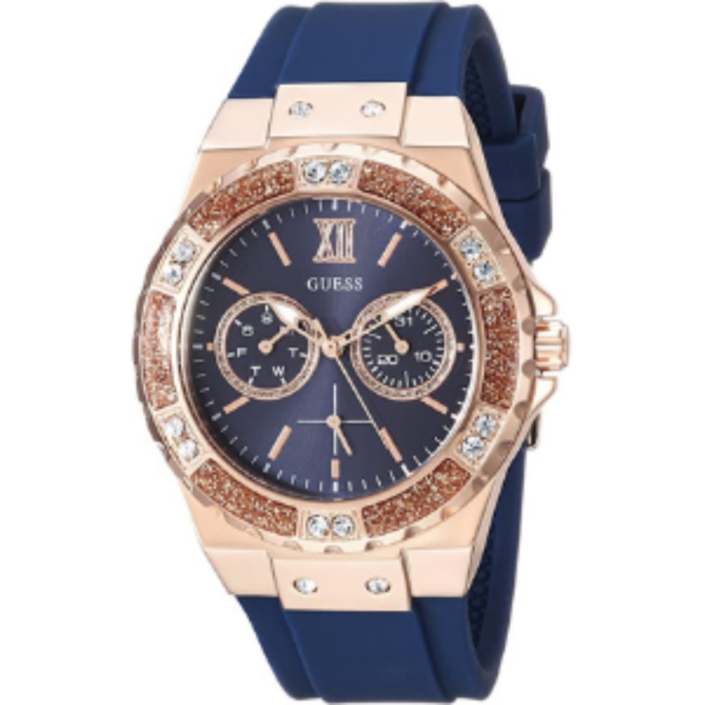 GUESS 39MM Crystal Silicone Watch